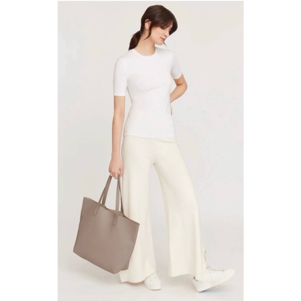 Cuyana Taupe Leather Everyday Tote